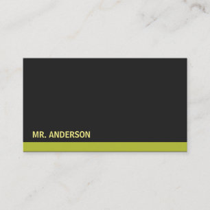 Carte De Visite Accent jaune Arrière - plan noir