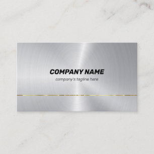 Carte De Visite accent or Faux acier inoxydable