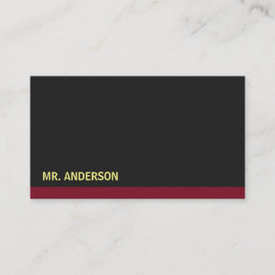 Carte De Visite Accent rouge Arrière - plan noir