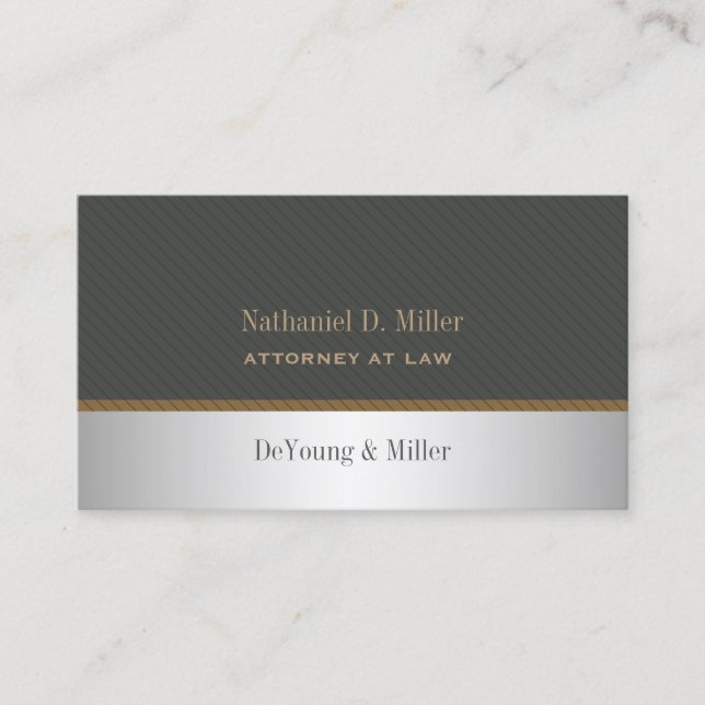 Carte De Visite Accentuation de PixDezines Silver+Grey Pinstripes (Devant)