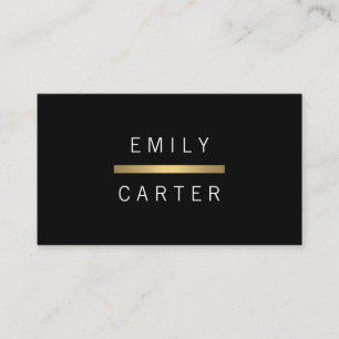 Carte De Visite Accentuation minimaliste de la barre d'or