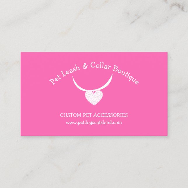 Carte De Visite Accessoires pour animaux de compagnie Leash Coller (Devant)