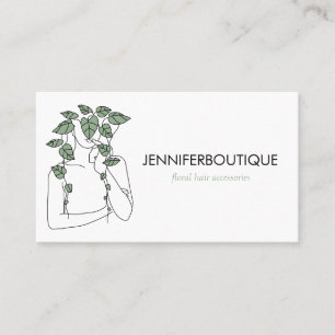 Carte De Visite Accessoires pour cheveux Botanique Floral