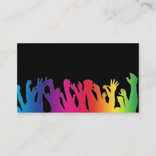 Carte De Visite Acclamer la foule avec un effet arc-en-ciel