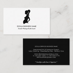 Carte De Visite Accompagnatrice de naissance élégante Doula Sage-f