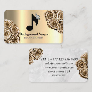 Carte De Visite Accompanist Directeur de bande Chanteur Arrière -