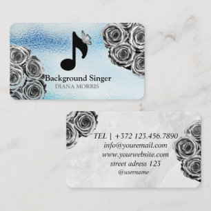Carte De Visite Accompanist Directeur de bande Chanteur Arrière -
