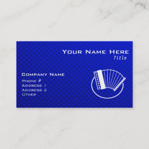 Carte De Visite Accordéon bleu