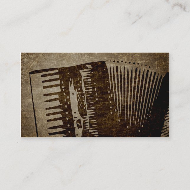 Carte De Visite accordéon sac en papier. (Devant)