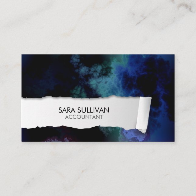 Carte De Visite Accountant Finance Ripped Paper (Devant)