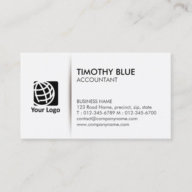 Carte De Visite Accountant Finance Simple Business Card (Devant)