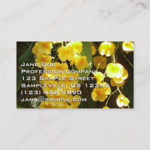 Carte De Visite Accrocher les orchidées jaunes Fleurs tropicales
