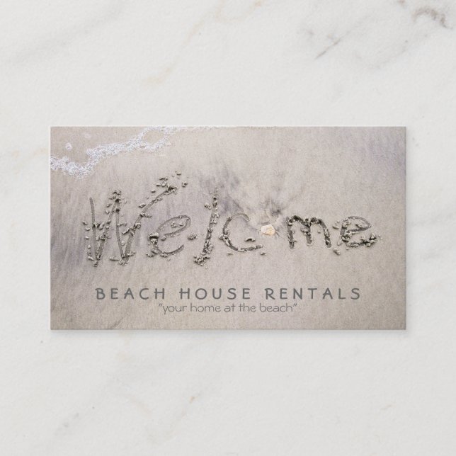Carte De Visite Accueil de Chambre de plage (Devant)