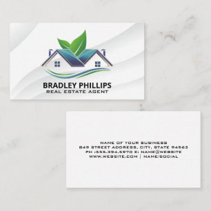 Carte De Visite Accueil Eco   Logo des biens immobiliers