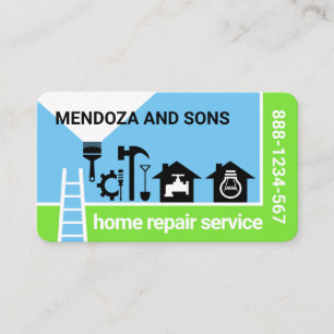 Carte De Visite Accueil Handyman Outils Paysage