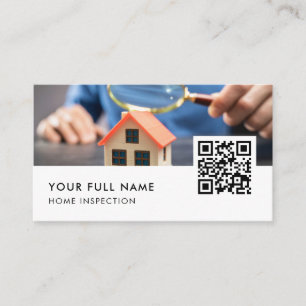 Carte De Visite Accueil Inspection Code QR Entreprise moderne