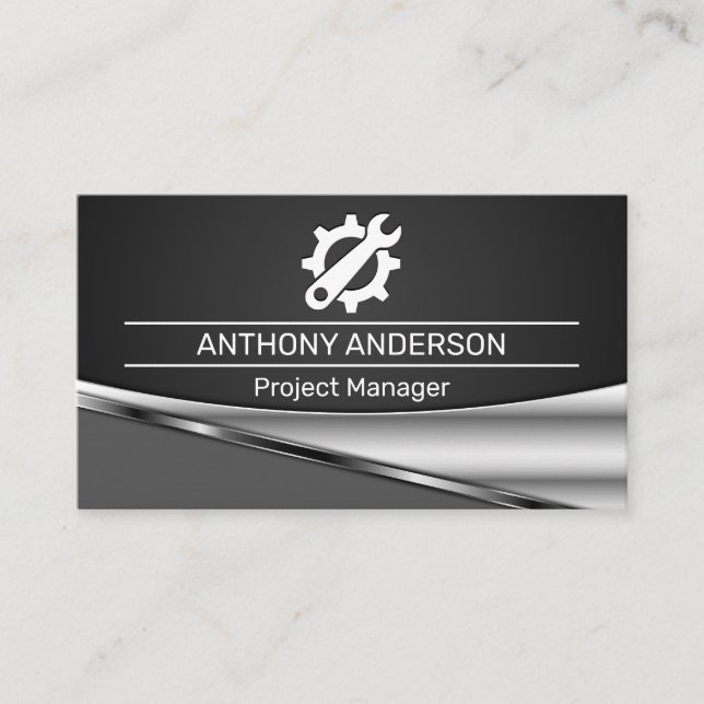 Carte De Visite Accueil Réparation Logo Outils de construction (Devant)
