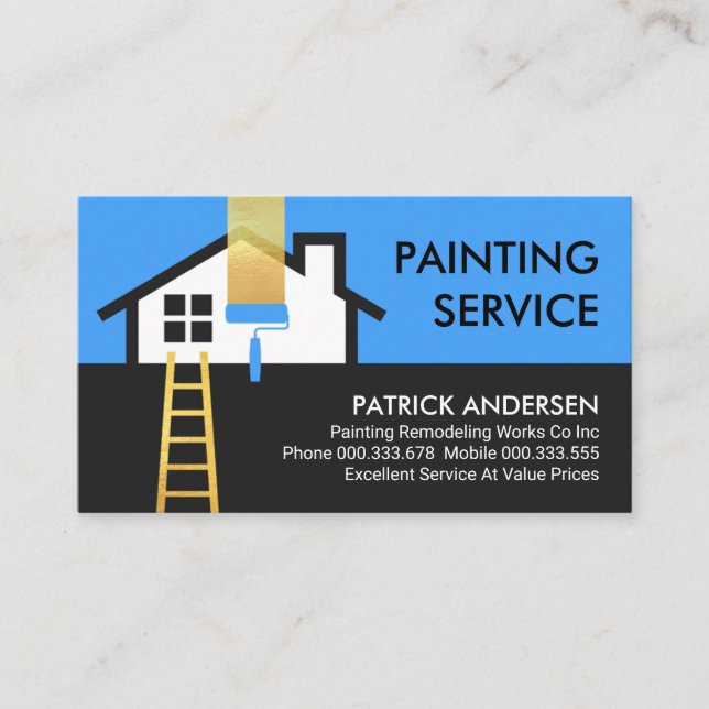 Carte De Visite Accueil Service de peinture de la construction de  (Devant)