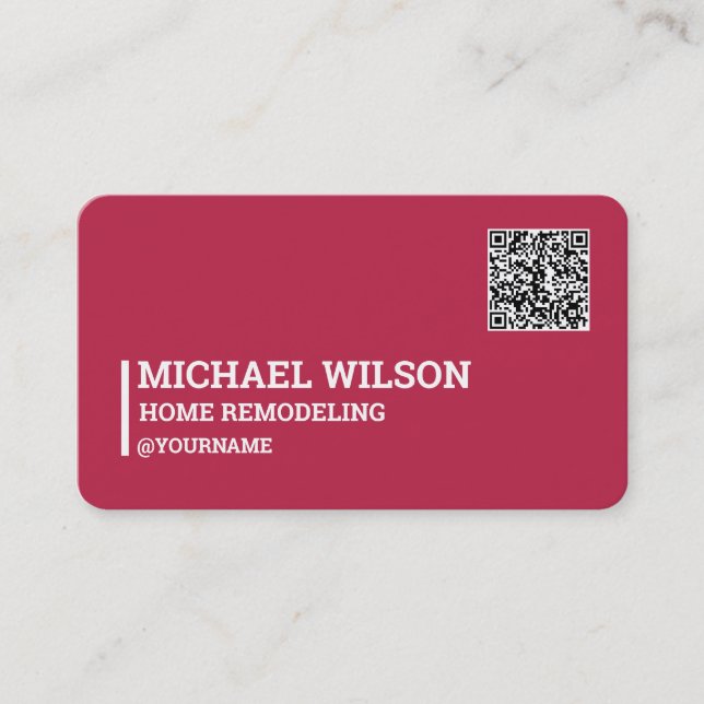 Carte De Visite Accueil Suppression du code QR (Devant)