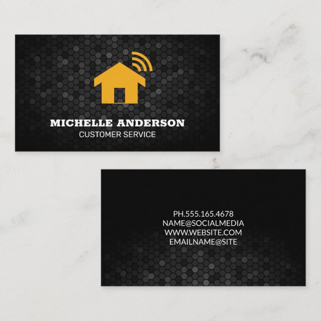 Carte De Visite Accueil Wifi | Technologie WFH (Devant / Derrière)