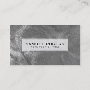 Carte De Visite Acier brossé gris métallique