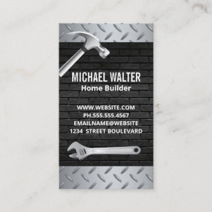Carte De Visite Acier et brique   Outils Builder