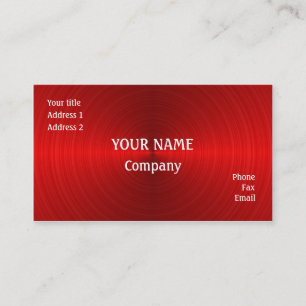 Carte De Visite Acier rouge balayé