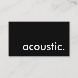 Carte De Visite acoustique.