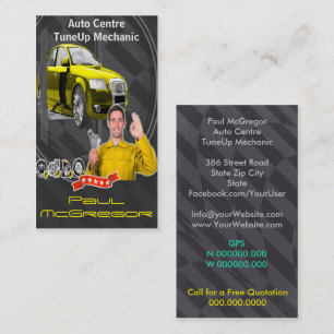 Carte De Visite Acte Centre - TuneUp Mechanic Business Card