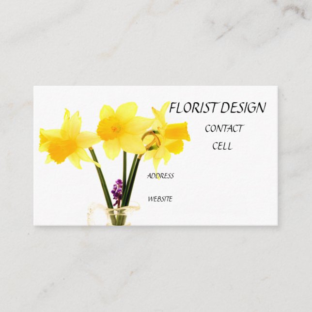Carte De Visite Acte de fleuriste (Devant)