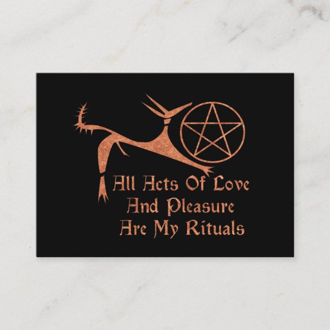 Carte De Visite Actes de l'amour et du plaisir (Devant)