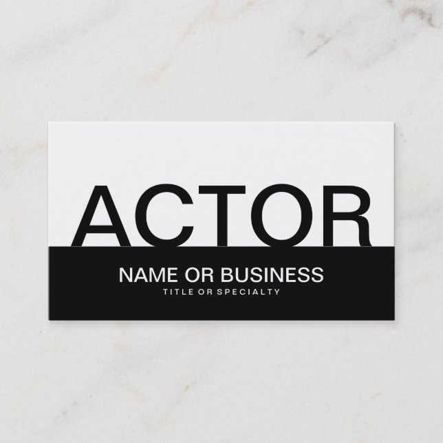 Carte De Visite ACTEUR gras (Devant)
