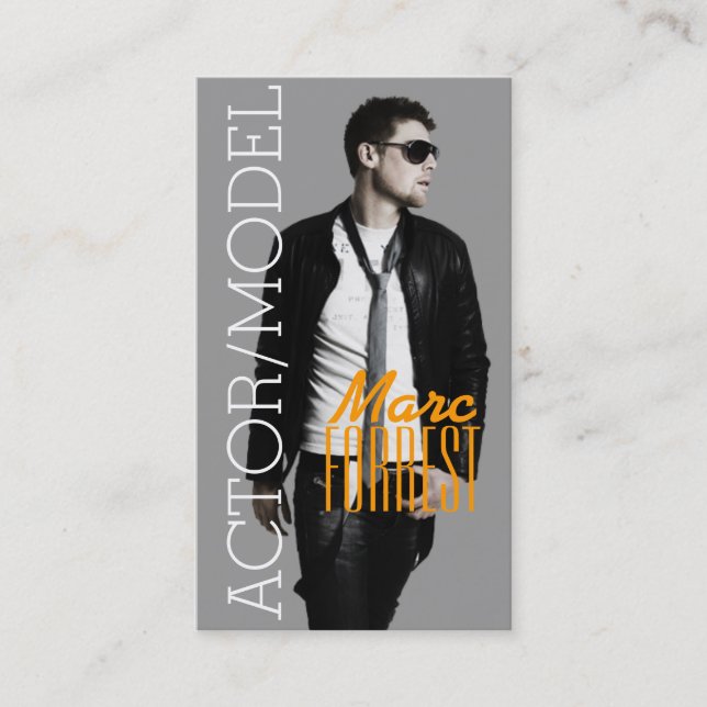 Carte De Visite Acteur Modèle Capture d'écran du cinéma (Devant)