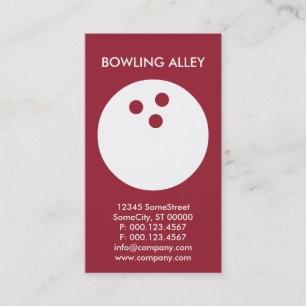 Carte De Visite activité de bowling sur mesure
