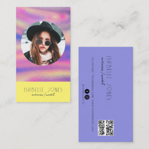 Carte De Visite Actor Model Singer DJ Photo QR code Social Media
