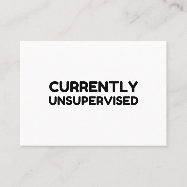 Carte De Visite Actuellement non supervisé (Devant)