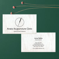Acupuncture Acupuncturiste Aiguille Logo Bois blan