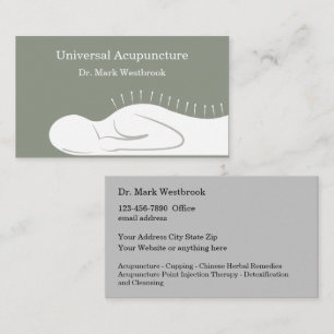 Carte De Visite Acupuncture moderne à deux côtés