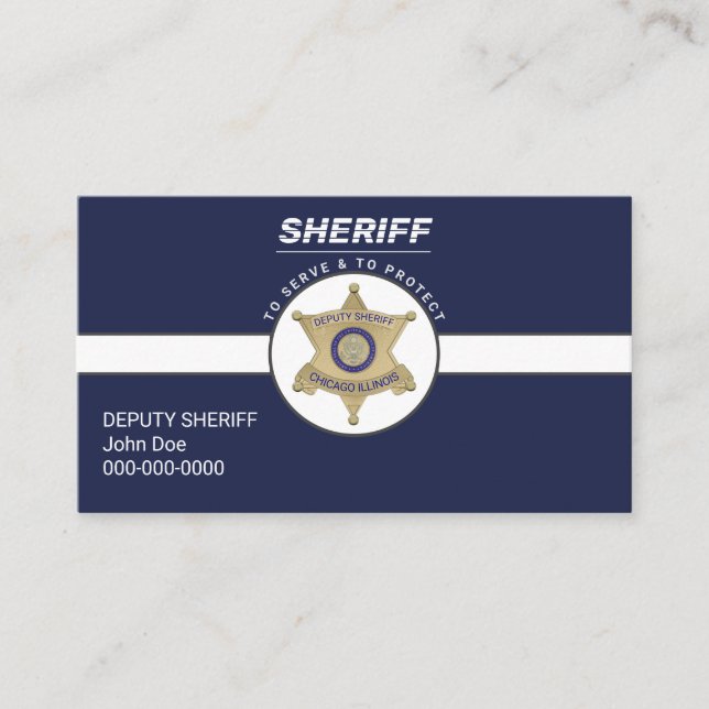 Carte de visite adjoint du shérif (Devant)