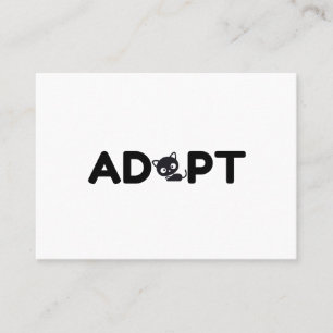 CARTE DE VISITE ADOPTER UN CHAT