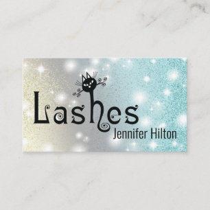 Carte De Visite Adorable mignon chat noir logos amusant