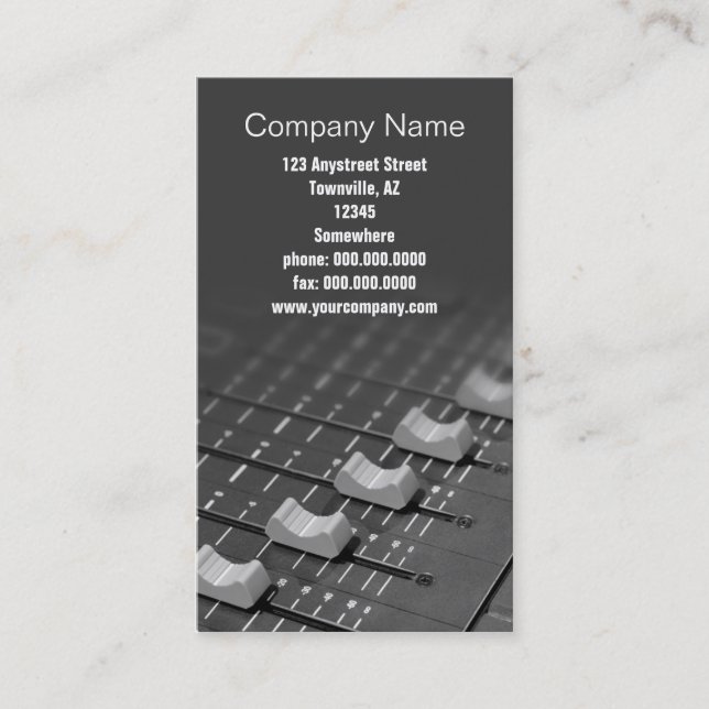 Carte De Visite affaiblisseurs de studio (Devant)