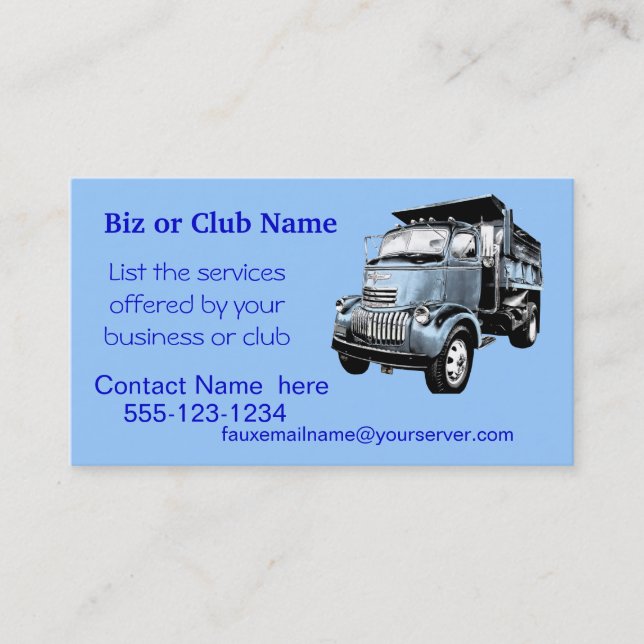 Carte De Visite Affaires antiques Card2-customize de Dumptruck (Devant)