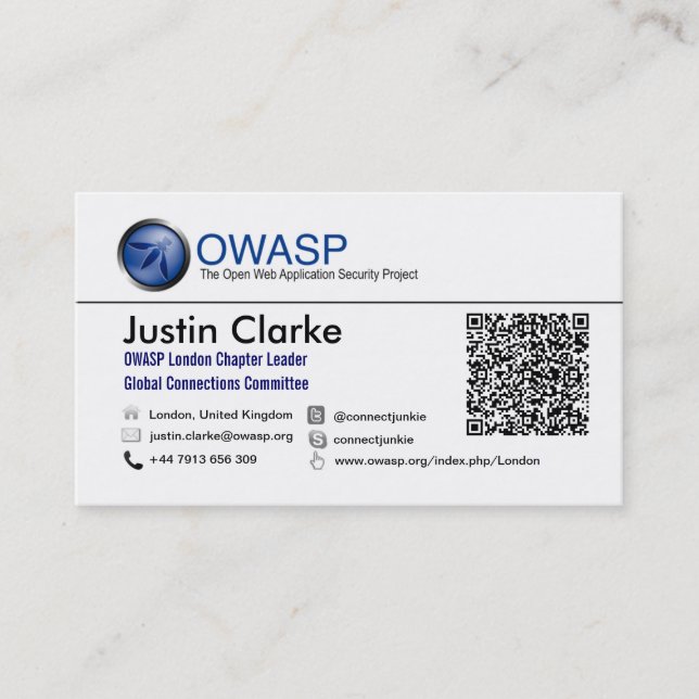Carte De Visite Affaires Card_2 de JC OWASP (Devant)