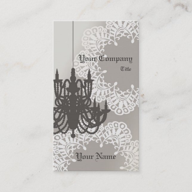Carte De Visite Affaires Card_Brown de lustre (Devant)