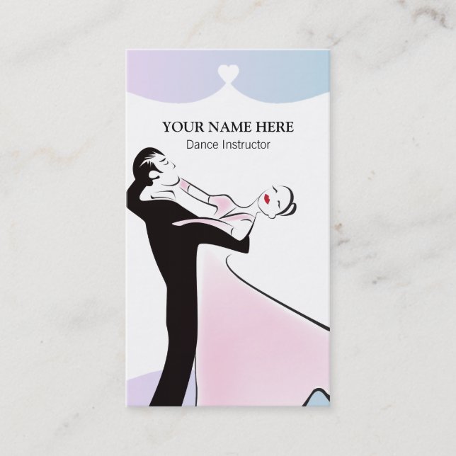 Carte De Visite Affaires classiques d'instructeur de danse de (Devant)