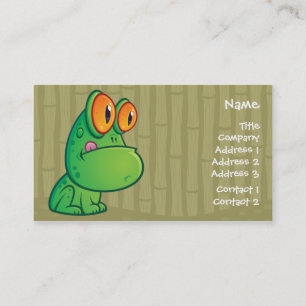 Carte De Visite Affaires Crad de grenouille de bande dessinée