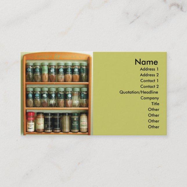 Carte De Visite Affaires CXard d'herbes (Devant)