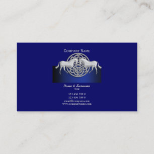 Carte De Visite Affaires de cheval lançant le celtic blanc de noir