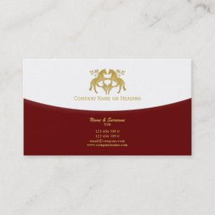 Carte De Visite Affaires de cheval lançant l'or rouge